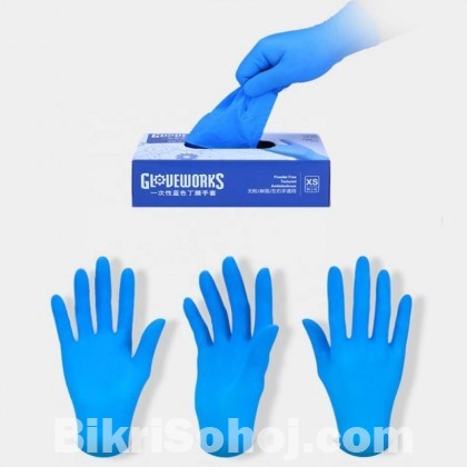 Nitrile blue gloves
